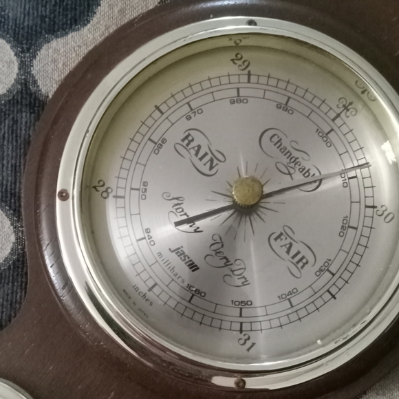 Jason Barometer For Weather Forecasting Mid Century Japan aprox. 20"Long - Picture 4 of 15
